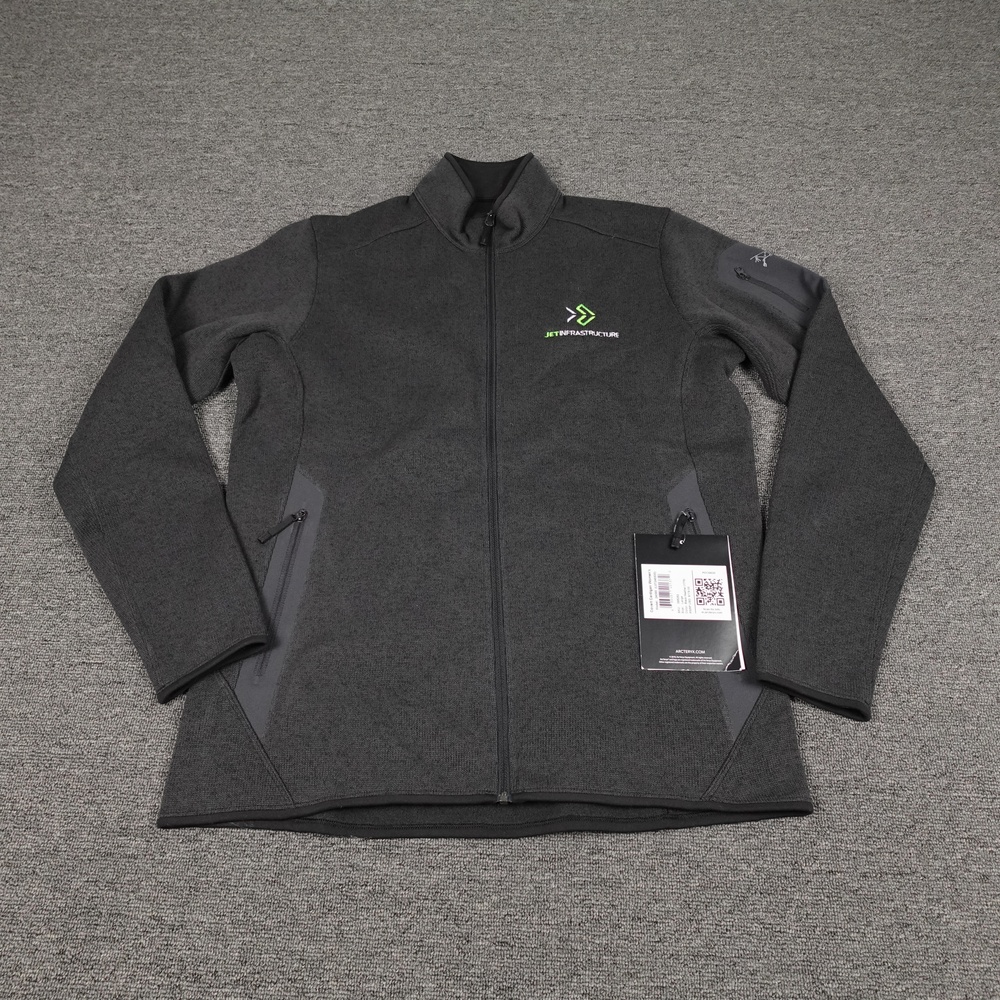 Arc'teryx Covert Cardigan Jacket Womens Large Gray Fleece Full Zip Hiking